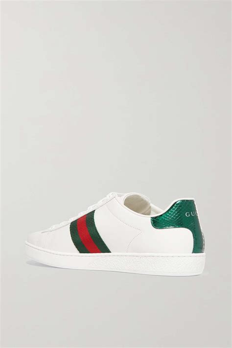 gucci snake embroidery|Gucci ace watersnake trim.